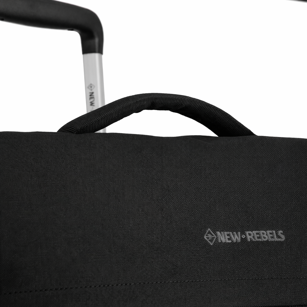 New Rebels New Rebels Gassaway Trolley Large Black | Large Suitcase 73L | Lightweight Suitcase with Double Wheels | 70x39x27 cm | Black