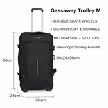 New Rebels New Rebels Gassaway Trolley Medium  | Reisekoffer 52L | Leichter Koffer mit Doppelrollen | 60 x 36 x 24 cm