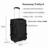 New Rebels New Rebels Gassaway Trolley 35L Stevige Lichtgewicht reiskoffer met Dubbele Wielen – Zwart