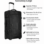 New Rebels New Rebels Gassaway Trolley Large Schwarz | Großer Reisekoffer 73L | Leichter Koffer mit Doppelrollen | 70x39x27 cm