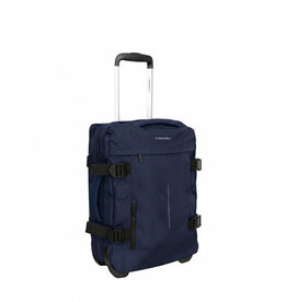 New Rebels New Rebels Gassaway Trolley 35L Sturdy Lightweight Travel Suitcase with Double Wheels – Navy Blue