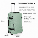 New Rebels New Rebels Gassaway Trolley Medium  | 52L Travel Suitcase | Lightweight Luggage with Double Wheels | 60 x 36 x 24 cm Sage Green