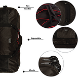 New Rebels Airmont Newark Zwart 110L Rollable Trolley Weekendtas Waterafstotend