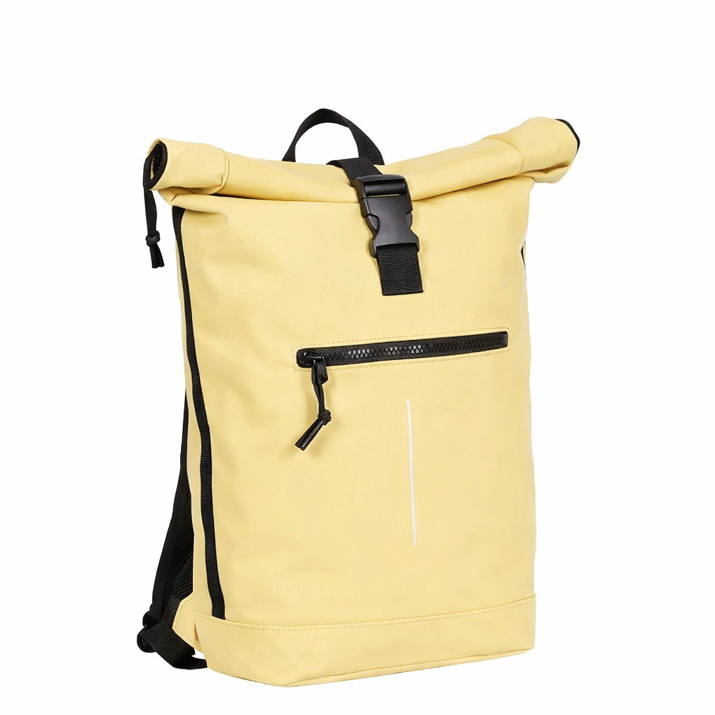 New Rebels New Rebels Mart New York 21L Rugtas werktas Rolltop Waterafstotend Laptop 15.6" Butter Yellow