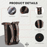 New Rebels New Rebels Mart New York Camouflage Grün 21L Rucksack Rolltop Wasserabweisend Laptop 15.6"