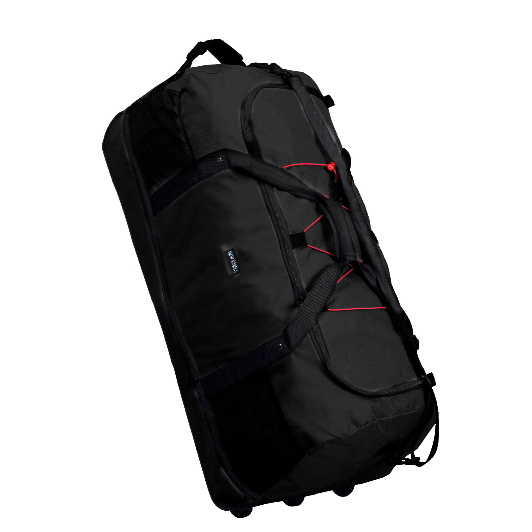 Airmont Newark Zwart 110L Rollable Trolley Weekendtas Waterafstotend