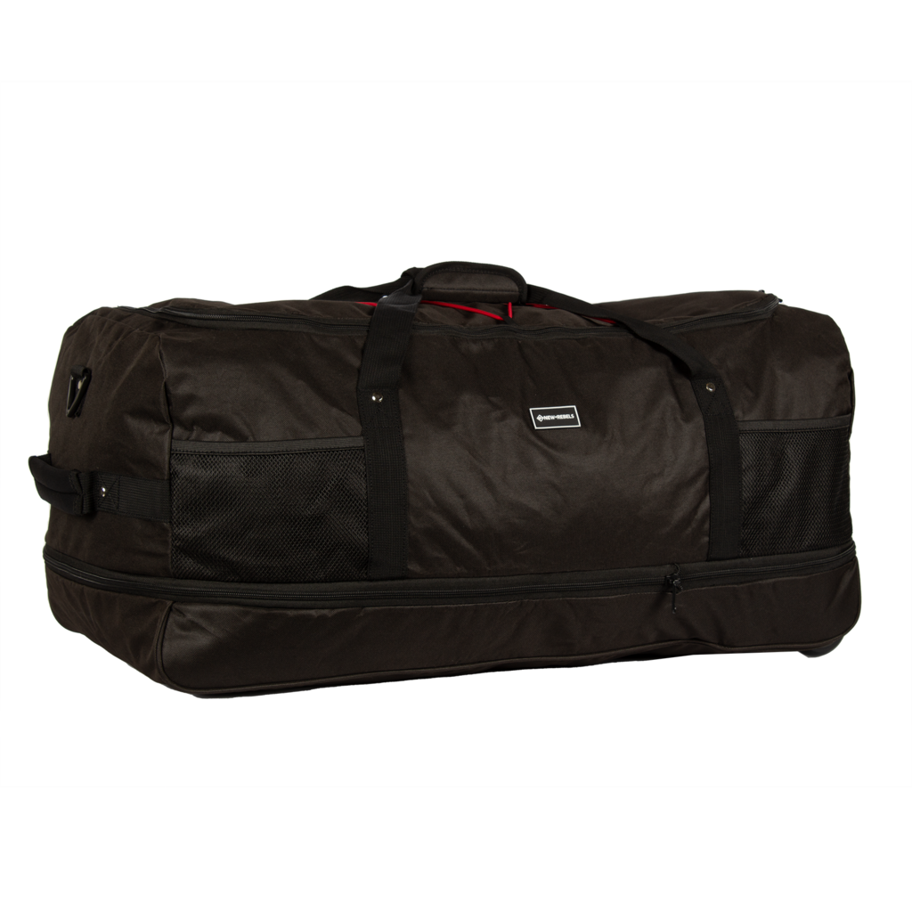 New Rebels Airmont Newark Schwartz 110L Rollbarer Trolley Reisetasche Wasserabweisend - Copy