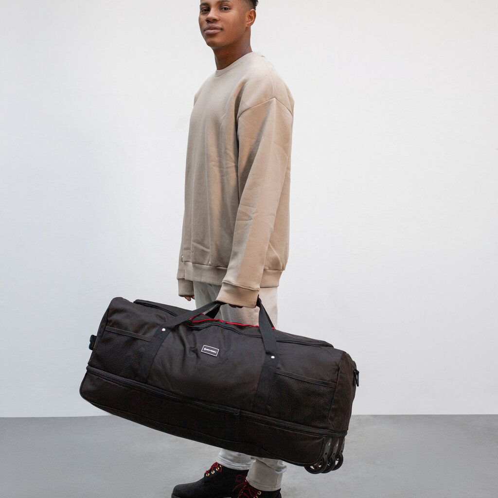 New Rebels Airmont Newark Zwart 110L Rollable Trolley Weekendtas Waterafstotend