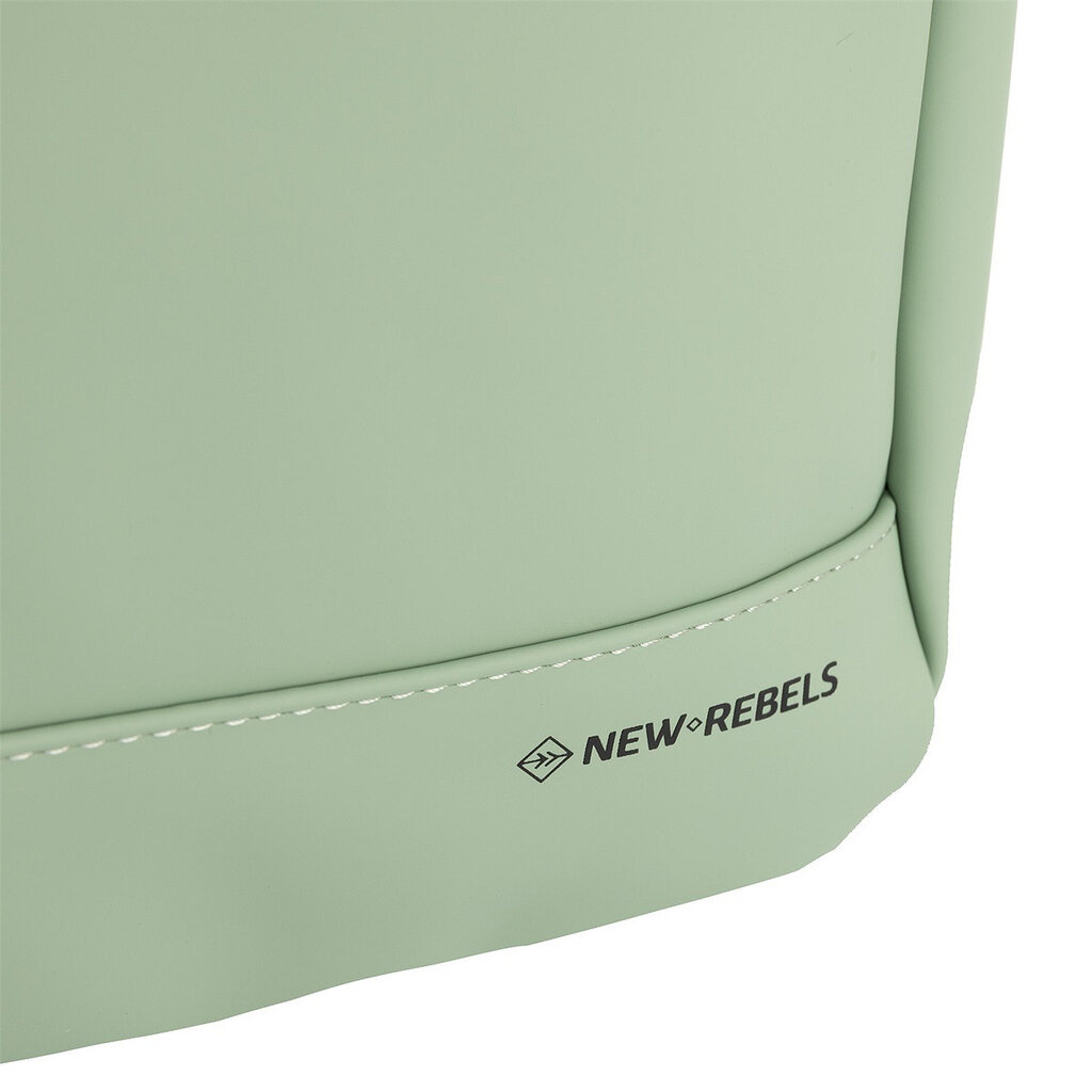 New Rebels New Rebels Ferron Miami Rucksack 9L Wasserabweisender Laptop Rucksack 13 Zoll für Arbeit und Schule aus PU Nylon Leicht und Bequem Sage Green
