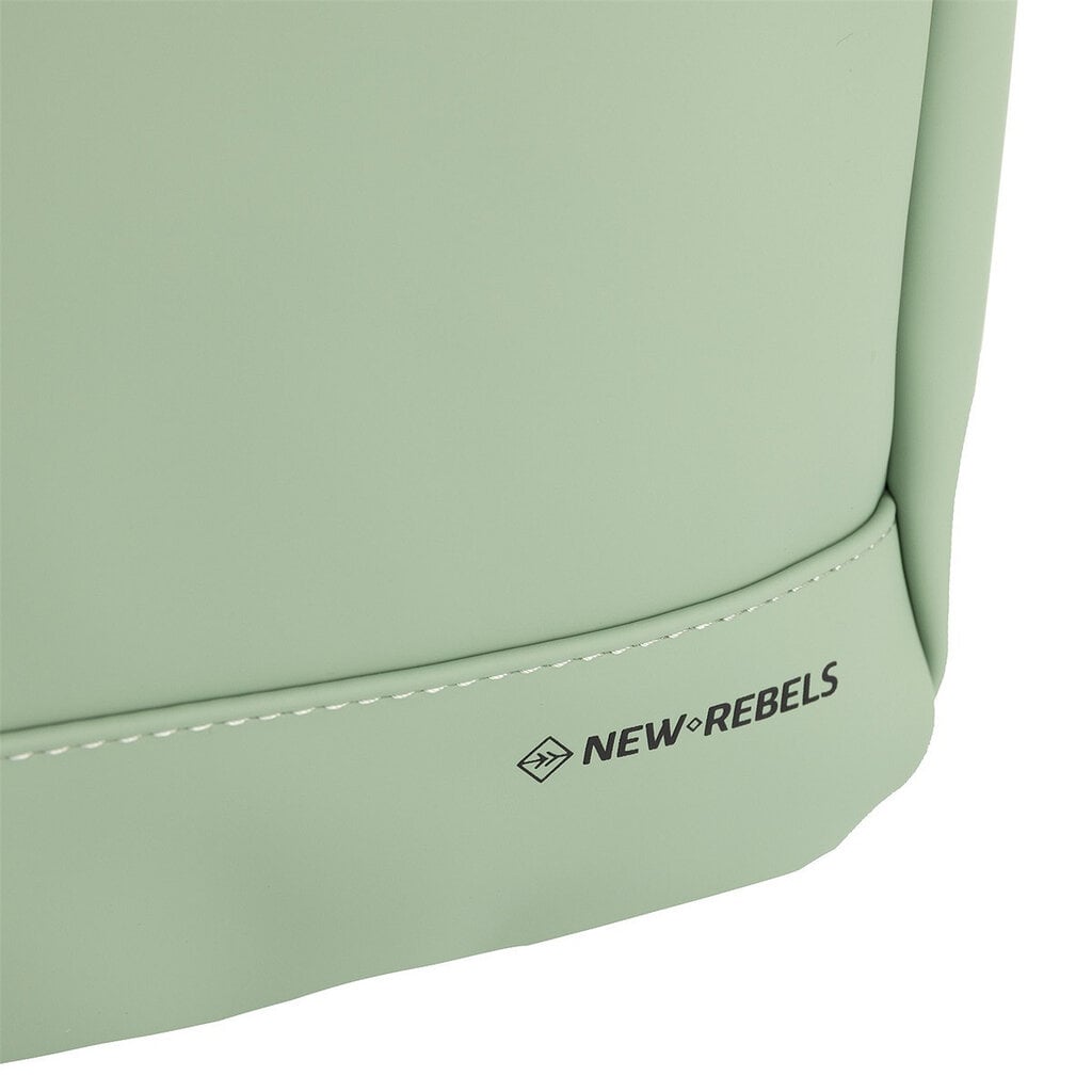 New Rebels New Rebels Ferron Miami Rugzak 9L Waterafstotende Laptop Rugtas 13 inch Schooltas en Werktas van PU Nylon Comfortabel Sage Green