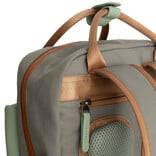 New Rebels New Rebels Ferron Miami Rugzak 9L Waterafstotende Laptop Rugtas 13 inch Schooltas en Werktas van PU Nylon Comfortabel Sage Green