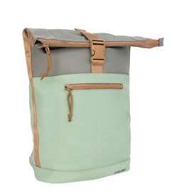 New Rebels New Rebels Ferron New York Rolltop Rucksack 16L  Schulrucksack / Arbeitsrucksack mit LaptopfachSage Grün