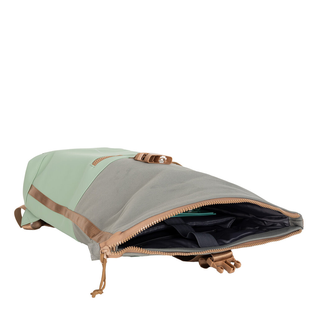 New Rebels New Rebels Ferron New York Rolltop Rucksack 16L  Schulrucksack / Arbeitsrucksack mit LaptopfachSage Grün