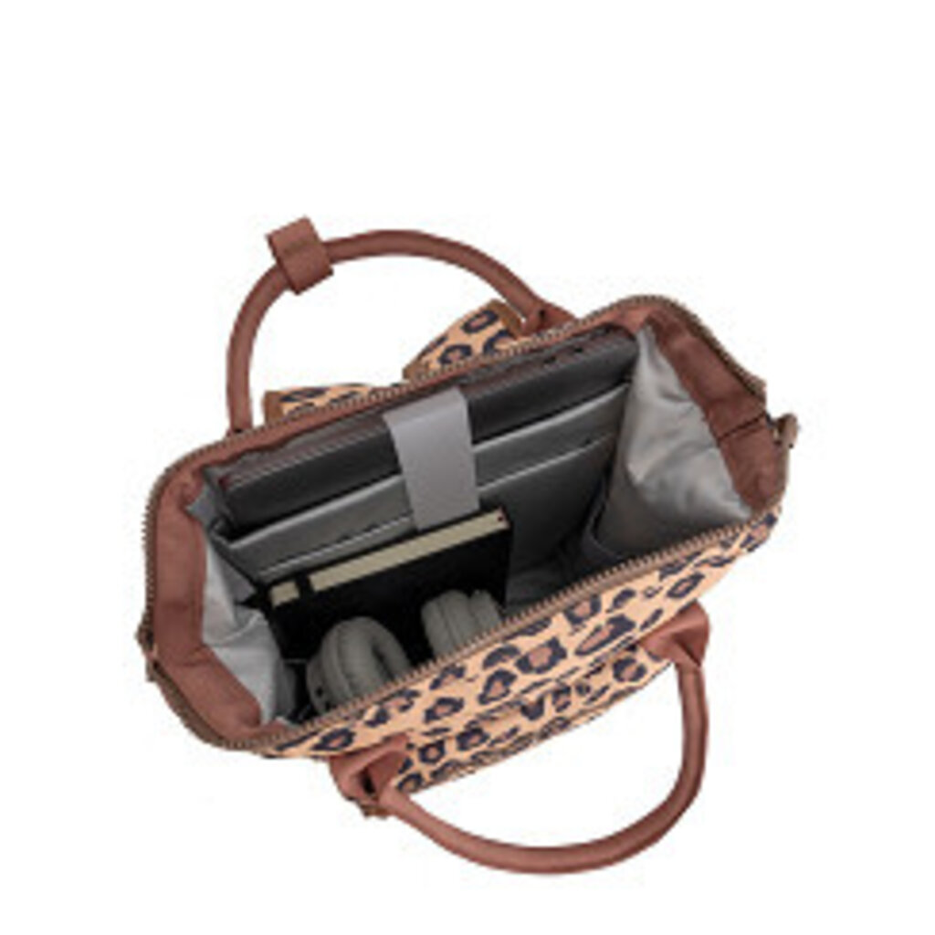 New Rebels New Rebels Valor Weverly School / Werktas Rugzak - 9,5L – Stevig 900D Polyester - 4 Compartimenten Laptopvak 14” - Waterafstotend Leo