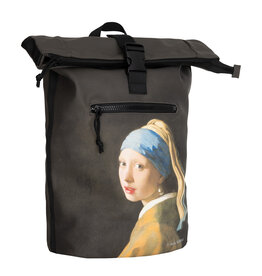 New Rebels New Rebels Mart Arts – New York Girl with a Pearl Earring Rolltop Backpack 16L | Johannes Vermeer Water-Repellent Bag