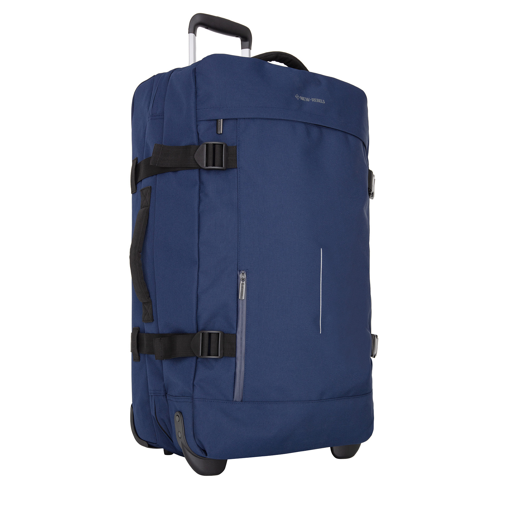 New Rebels Gassaway Trolley XXL Navy | Grote Reiskoffer 73L | Lichtgewicht Koffer met Dubbele Wielen | 70x39x27 cm | Navy