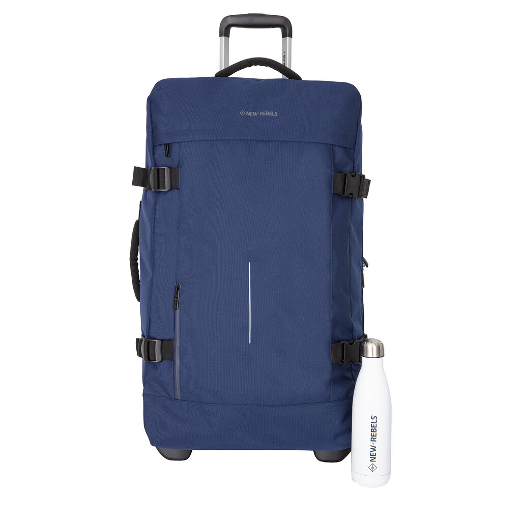 New Rebels New Rebels Gassaway Trolley XXLNavy | Großer Reisekoffer 73L | Leichter Koffer mit Doppelrollen | 70x39x27 cm | Navy
