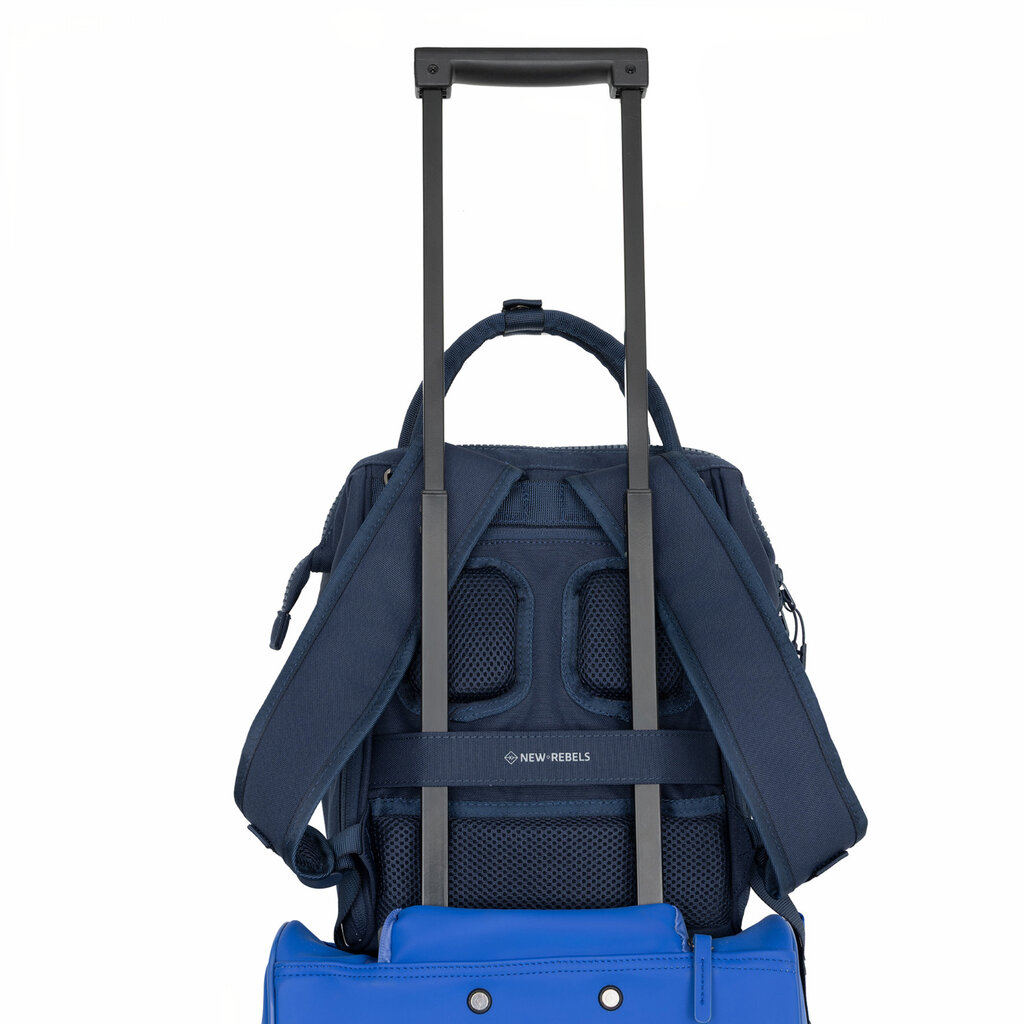 New Rebels New Rebels Valor Weverly School / Work Bag Backpack - 9.5L – Sturdy 900D Polyester - 4 Compartments Laptop Compartment 14” - Water-repellent Velvet Navy