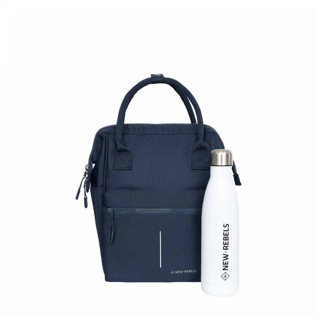 New Rebels New Rebels Valor Weverly School / Werktas Rugzak - 9,5L – Stevig 900D Polyester - 4 Compartimenten Laptopvak 14” - Waterafstotend Velvet Navy