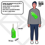 New Rebels New Rebels Mart Fargo Neon Groen Crossbody Tas Waterafstotend