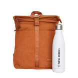 New Rebels New Rebels Ribbi Los Angeles Rolltop Rugzak Mini Coffee Brown - 13 L