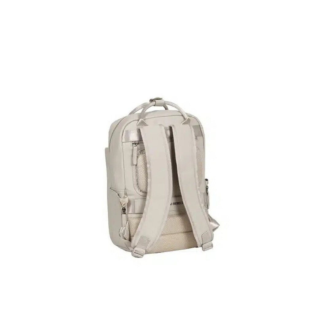 New Rebels New Rebels Bruce Miami Rucksack 9L Wasserabweisender Laptop-Rucksack 13 Zoll Schulranzen und Arbeitstasche aus PU-Nylon Bequem Comp 9L Beige