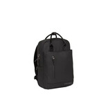 New Rebels New Rebels Bruce Miami Rucksack 9L Wasserabweisender Laptop-Rucksack 13 Zoll Schulranzen und Arbeitstasche aus PU-Nylon Bequem Comp 9L Schwarz