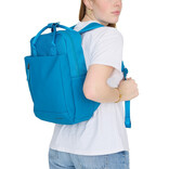 New Rebels New Rebels Bruce Miami Rucksack 9L Wasserabweisender Laptop-Rucksack 13 Zoll Schulranzen und Arbeitstasche aus PU-Nylon Bequem Comp 9L Türkis