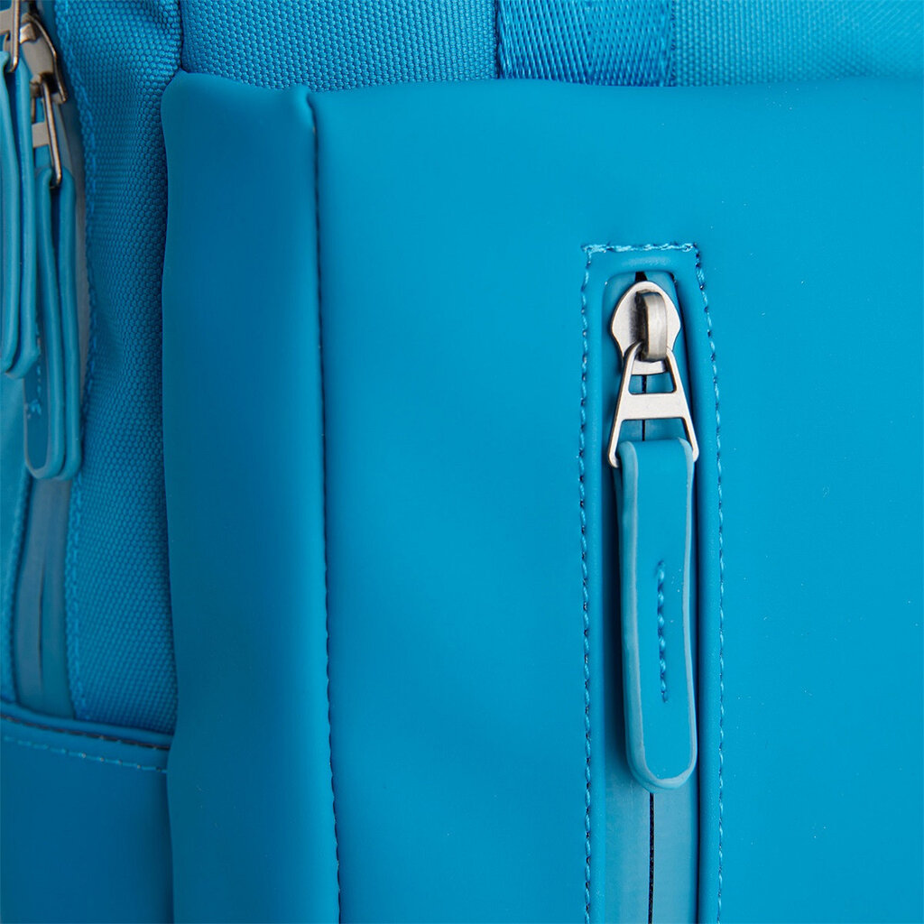 New Rebels New Rebels Bruce Miami Rugzak 9L Waterafstotende Laptop Rugtas 13 inch Schooltas en Werktas van PU Nylon Comfortabel Comp 9L Turquoise