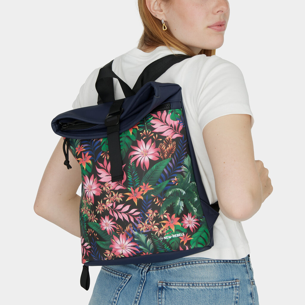 New Rebels New Rebels Mart Los Angeles Flowerpower Rolltop Backpack Mini