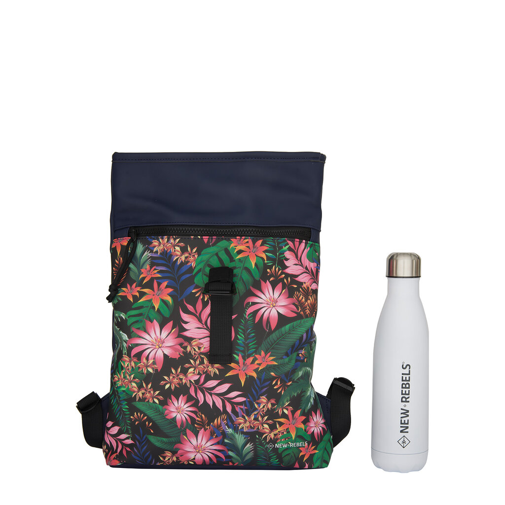 New Rebels New Rebels Mart Los Angeles Flowerpower Rolltop Backpack Mini