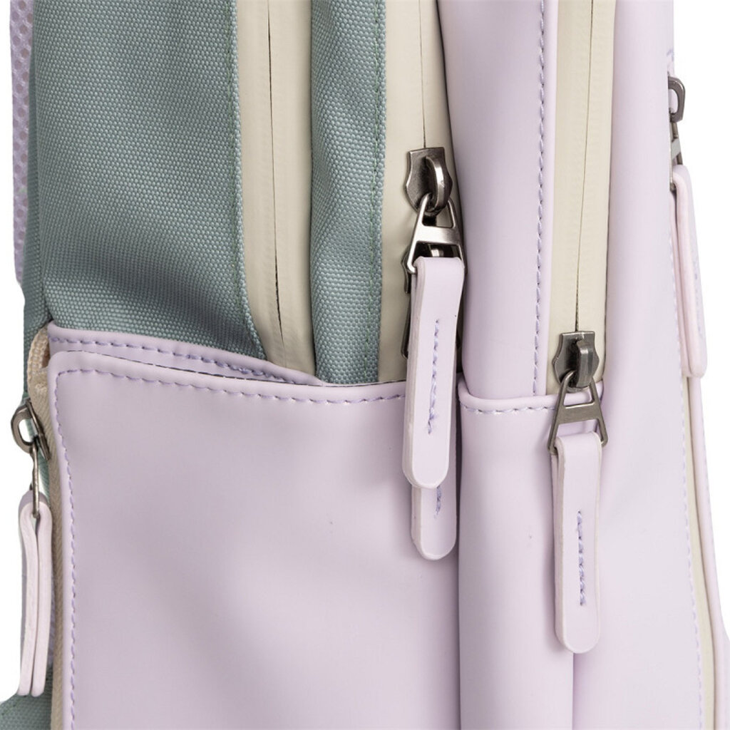 New Rebels Ferron Milwaukee 19 Liter Laptop Rucksack – Wasserabweisendes PU, Geeignet für 15,6″ Laptop, 19L, Lila