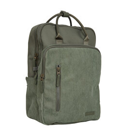 New Rebels New Rebels Ribbi Milwaukee – Laptoptas Schooltas Werktas 15.6 inch Laptopvak Rugzak Rib Fabric 18L Sage Green
