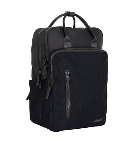 New Rebels New Rebels Ribbi Milwaukee – Laptoptasche Schulrucksack Arbeitstasche 15,6 Zoll Laptopfach Rippstoff 18L Schwarz