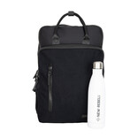 New Rebels New Rebels Ribbi Milwaukee – Laptoptasche Schulrucksack Arbeitstasche 15,6 Zoll Laptopfach Rippstoff 18L Schwarz