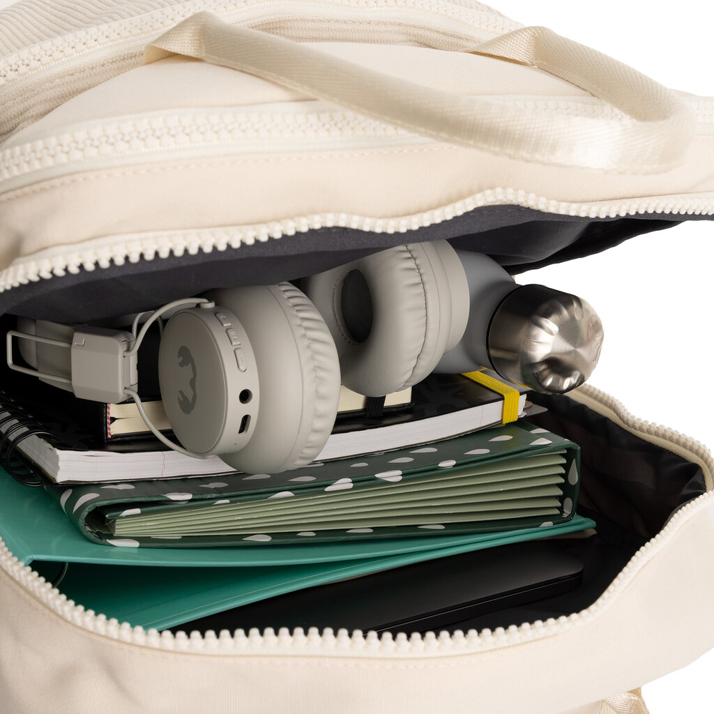 New Rebels New Rebels Ribbi Milwaukee – Laptop Bag School Bag Work Backpack 15.6 inch Laptop Compartment Rib Fabric 18L Beige