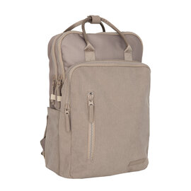 New Rebels Ribbi Milwaukee – Laptoptasche Schultasche Arbeitstasche 15,6 Zoll Laptopfach Rucksack Rib Fabric 18L Taupe