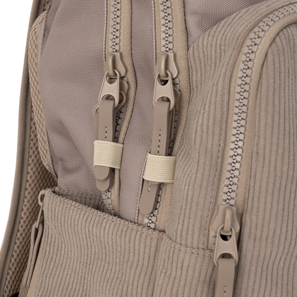 New Rebels New Rebels Ribbi Milwaukee – Laptoptasche Schultasche Arbeitstasche 15,6 Zoll Laptopfach Rucksack Rib Fabric 18L Taupe
