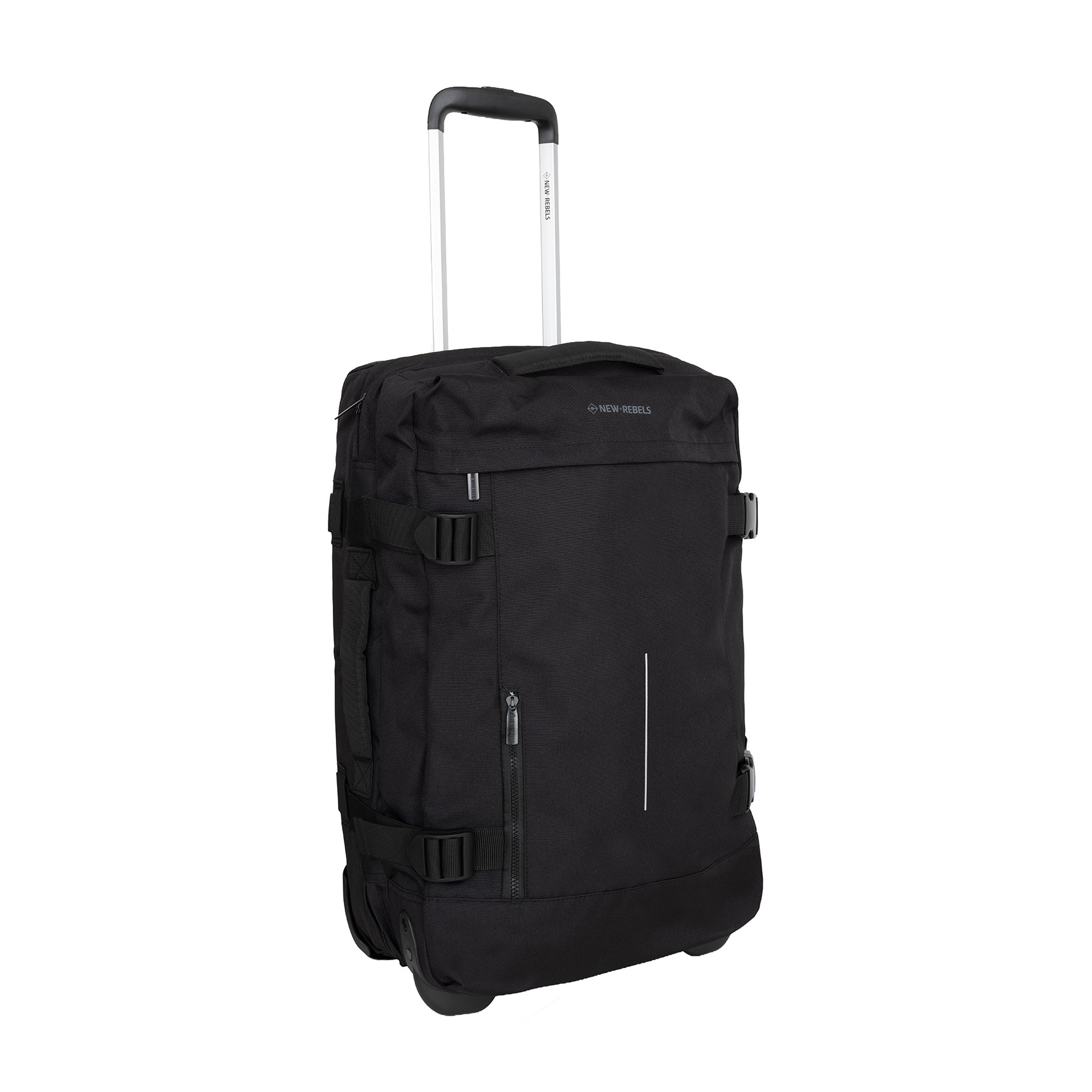 Gassaway Trolley Medium | Reiskoffer 52L | Lichtgewicht Koffer met Dubbele Wielen | 60x36x24 cm Zwart