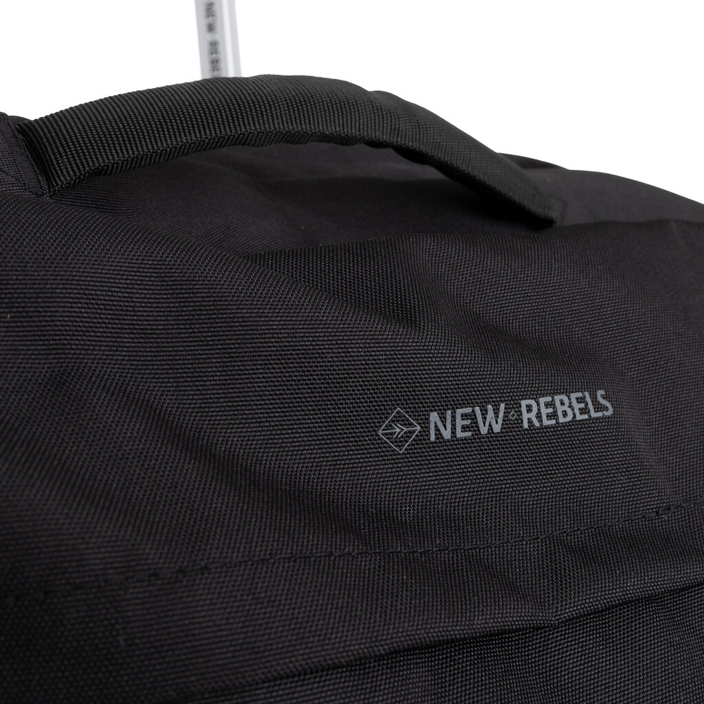 New Rebels Gassaway Trolley Medium  | Reiskoffer 52L | Lichtgewicht Koffer met Dubbele Wielen | 60x36x24 cm Zwart