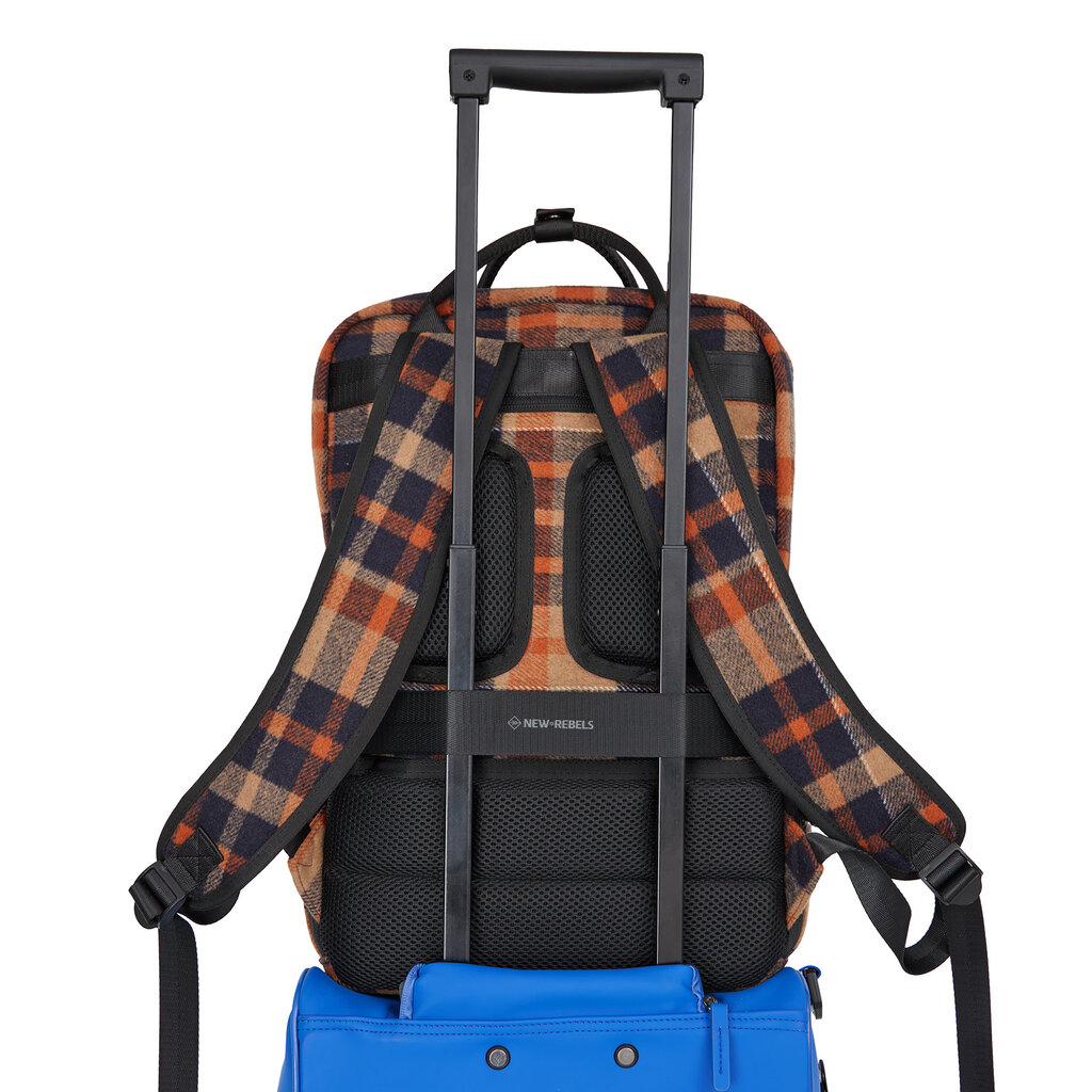 New Rebels New Rebels Scott Milwaukee Rugtas Laptop 15,6 inch 20L Checker Tweed Rugzak Werktas Schooltas