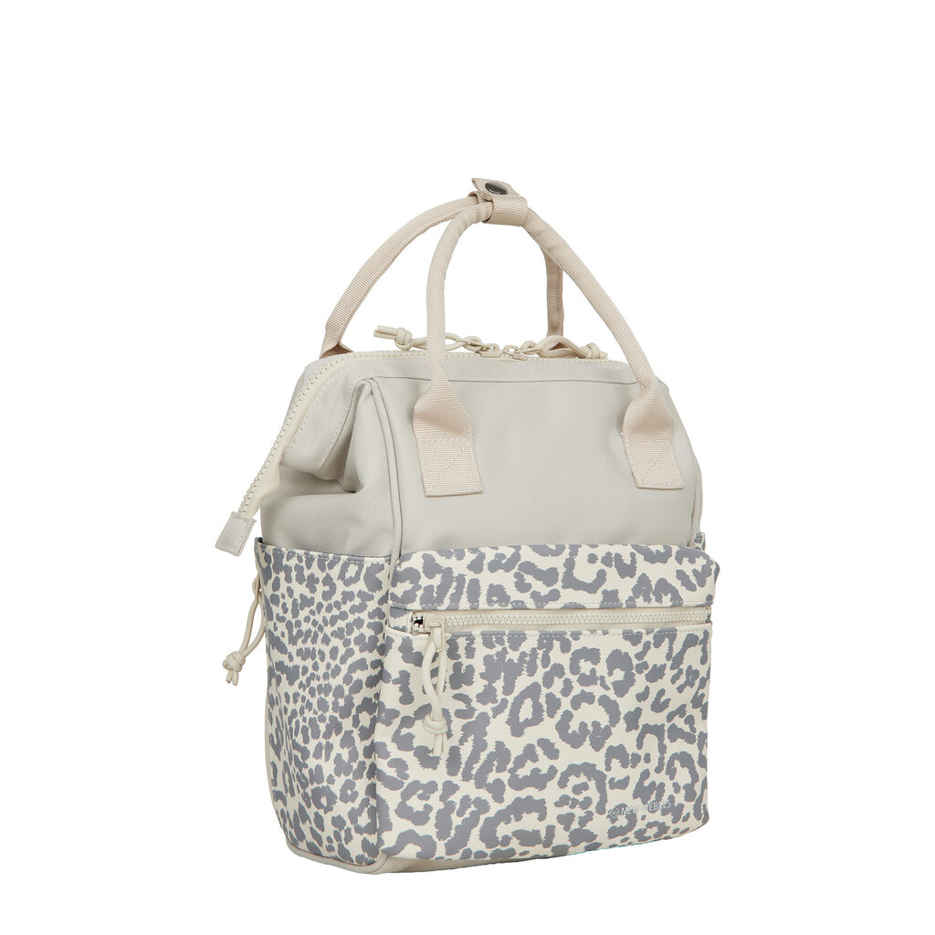 New Rebels New Rebels Urban Leopard Weverly Backpack Work Bag 10L Laptop Backpack PU Nylon Grey