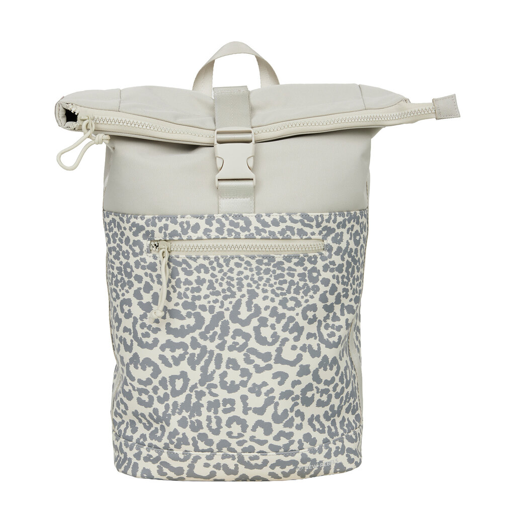 New Rebels New Rebels Urban Leopard New York Beige 21L Rolltop Rugzak Werktas Schooltas Waterafstotend Laptop 15.6”