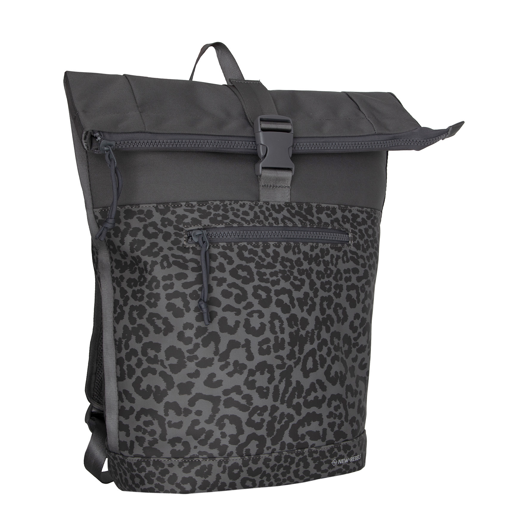 New Rebels Bruce New York Antraciet 21L Rolltop Rugzak Waterafstotend Laptop 15.6"