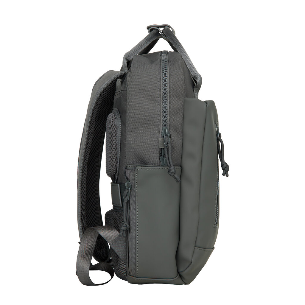 New Rebels New Rebels Bruce Miami Backpack 9L Water-Repellent Laptop Backpack 13-inch School Bag and Work Bag made of PU Nylon Comfortable Comp 9L Anthracite