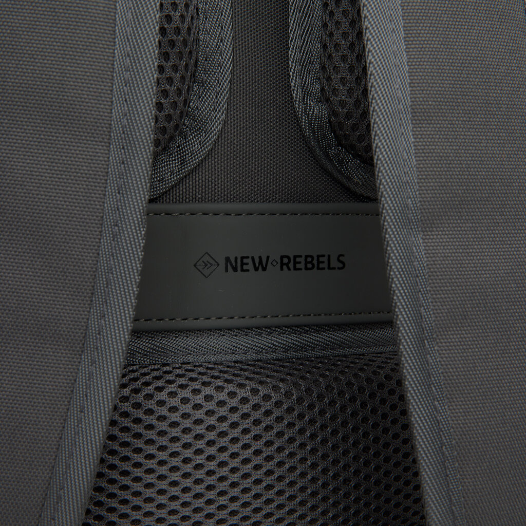 New Rebels New Rebels Bruce Miami Rucksack 9L Wasserabweisender Laptop-Rucksack 13 Zoll Schulranzen und Arbeitstasche aus PU-Nylon Bequem Comp 9L Anthrazit