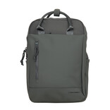 New Rebels New Rebels Bruce Miami Rugzak 9L Waterafstotende Laptop Rugtas 13 inch Schooltas en Werktas van PU Nylon Comfortabel Comp 9L Antracite