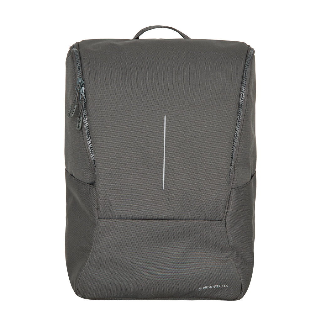 New Rebels New Rebels Valor Westerly Backpack 14L Laptop Backpack 14 Inch School Work Bag PU Polyester Antracite