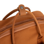 New Rebels New Rebels Ribbi Milwaukee – Laptoptas Schooltas Werktas 15.6 inch Laptopvak Rugzak Rib Fabric 18L Oranje / Coffee Brown