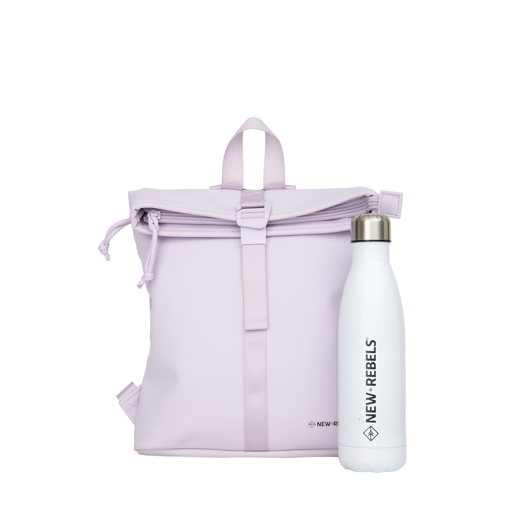 New Rebels New Rebels Branson  Los Angeles Rolltop Backpack Mini Grey | 7L Waterafstotende Rugzak PU Lila